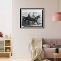 Returning from a morning ride with secty. George Christian, Vintage Print