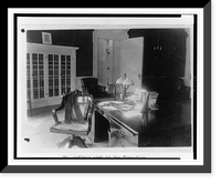 Historic Framed Print, Mr. Harding's desk in the executive office,  17-7/8" x 21-7/8"