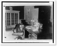 Historic Framed Print, Mr. Harding's desk in the executive office,  17-7/8" x 21-7/8"
