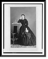 Historic Framed Print, [Full-length portrait of a woman, standing, facing front],  17-7/8" x 21-7/8"