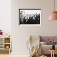 Historic Framed Print, Warden Osborne and prisoners,  17-7/8" x 21-7/8"