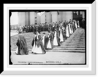 Historic Framed Print, Columbia Univ. commencement, academic procession of Barnard girls, New York,  17-7/8" x 21-7/8"