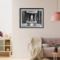 Historic Framed Print, Fountain in the rotunda of the National Gallery of Art, Washington, D.C.,  17-7/8" x 21-7/8"