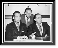 David Schine (left), Roy M. Cohn, and Senator Joseph McCarthy (right) during a subcommittee hearing in New York in 1953, Vintage Print