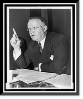 Fred A. Hartley, Jr., half-length portrait, facing front, testifying before the House Labor Committee about changes in the Taft-Hartley Act, Historic Print