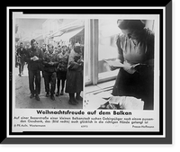 Historic Framed Print, Weihnachtsfreude auf dem Balkan.SS-PK-Aufn. Westermann ; Presse-Hoffmann.,  17-7/8" x 21-7/8"