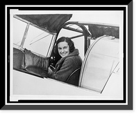 First woman to span South Atlantic Classic, Antique Print