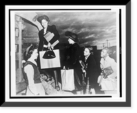 African American women climbing into Army truck, probably WAACs about to begin training, Antique Poster