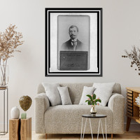 J.J. Fernand Hamar, French sculptor, head-and-shoulders portrait, facing front, Vintage Poster