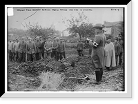 German Field chaplain burying French Officer who died in hosp, Vintage Poster