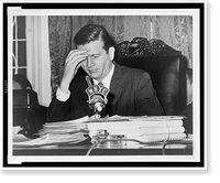 Historic Framed Print, Mayor Lindsay at the first public hearing on proposed executive capital budget.World Telegram & Sun photo by O. Fernandez.,  17-7/8" x 21-7/8"