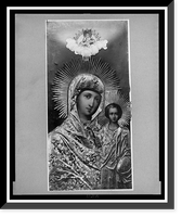 Painting of madonna and child called The Lady of Kazan" in Russian cathedral", Antique Poster