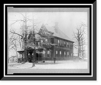 Historic Framed Print, Home of Prof. Scarborough, Wilberforce, Ohio,  17-7/8" x 21-7/8"