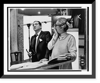 Historic Framed Print, [Robert Merrill and Florence Henderson during recording session for Carousel"]",  17-7/8" x 21-7/8"