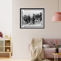 Japanese officers inspect Maginot Line, Schoenenburg i.e., Schoenenbourg, France, Vintage Wall Art