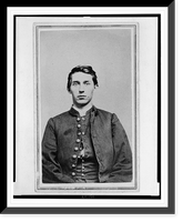 Charles Whittington, Sergeant Major, 7th West Virginia Cavalry, half-length portrait, wearing uniform, seated, facing front, Historic Reproduction