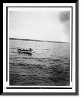 Historic Framed Print, [A surf-boat" with several passengers returning to shore from the steamer Harlaw,  off Sable Island,  Nova Scotia]",  17-7/8" x 21-7/8"