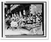 Vintage Americana Print - Joe E. Brown driving jeep loaded