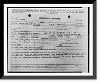 This is a copy of the Dallas Police Department Homicide Report on the assassination of President John F. Kennedy 11/22. Lee Harvey Oswald has been charged with the murder, Historic Reproduction