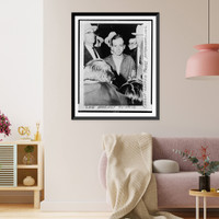 Historic Framed Print, [Lee Harvey Oswald, head-and-shoulders portrait, facing front, escorted by officers],  17-7/8" x 21-7/8"