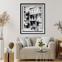 Historic Framed Print, Mission where Elsie Sigel met her slayer, [Chinatown, New York City, New York],  17-7/8" x 21-7/8"