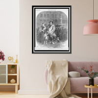 Refugees from northern Missouri entering St. Louis.HLS, Historic Print