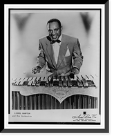 Historic Framed Print, [Lionel Hampton, half-length portrait, playing the vibraphone],  17-7/8" x 21-7/8"