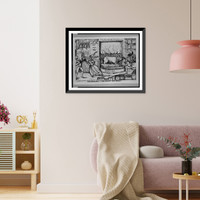 Historic Framed Print, The Household, or who rules the roast!,  17-7/8" x 21-7/8"