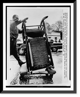 Historic Framed Print, President Kennedy's rocking chair and other personal effects are moved from the White House 11/23 as the executive mansion is readied for the new president, Lyndon B. Johnson,  17-7/8" x 21-7/8"
