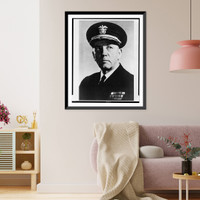 Historic Framed Print, [Vice Admiral Alan G. Kirk, head-and-shoulders portrait, facing front, in uniform and hat],  17-7/8" x 21-7/8"