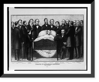 Historic Framed Print, Death of Abraham Lincoln, April 15th 1865.E.B. & E.C. Kellogg ; F.P. Whiting.,  17-7/8" x 21-7/8"