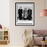Historic Framed Print, [New York City Police Department photograph of Murder Syndicate Trigger Men" (l to r) Harry Strauss,  Harry Maione,  and Frank Abbadanda]",  17-7/8" x 21-7/8"