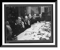 Historic Framed Print, [Hermann G&ouml;ring with several men seated around a large table],  17-7/8" x 21-7/8"