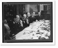 Historic Framed Print, [Hermann G&ouml;ring with several men seated around a large table],  17-7/8" x 21-7/8"