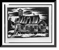 Historic Framed Print, Country church.Hale Woodruff.,  17-7/8" x 21-7/8"