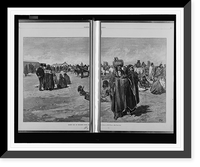 Historic Framed Print, Ration day at Standing Rock Ag[enc]y.drawn by H.F. Farny.,  17-7/8" x 21-7/8"