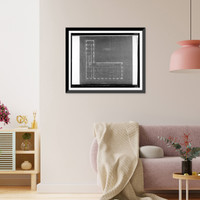 Historic Framed Print, [Bank building for Washington Loan & Trust Company, 9th Street and F Street, N.W., Washington, D.C. First story],  17-7/8" x 21-7/8"