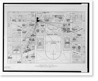 Historic Framed Print, Location plan, Transportation Building,  17-7/8" x 21-7/8"