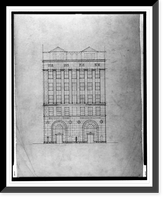 Historic Framed Print, [Two office buildings for Wardman Co. and Shannon & Luchs, 1435 and 1437 K Street, N.W., Washington, D.C. Front elevation],  17-7/8" x 21-7/8"