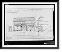 Historic Framed Print, [Store buildings (twin shops") for the Dickson Estate,  1206 H Street,  N.W.,  Washington,  D.C. H Street elevation and section]",  17-7/8" x 21-7/8"