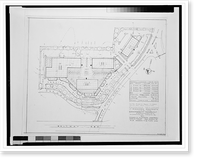 Historic Framed Print, [Commercial building (proposed development of Van Dorn Property") for Commonwealth Management Corporation,  Oakwood Road and Van Dorn Street South,  Alexandria,  Virginia Site plan]",  17-7/8" x 21-7/8"