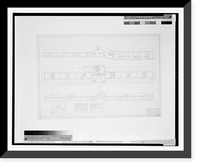 Historic Framed Print, Architectural drawing for a motel for L.S. Hutchison and C.W. Sydnor, Route 15, near Leesburg, Virginia - 2,  17-7/8" x 21-7/8"