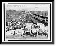 Historic Framed Print, The caisson bearing the body of President Kennedy moves into National Cemetery,  17-7/8" x 21-7/8"