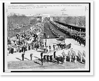 Historic Framed Print, The caisson bearing the body of President Kennedy moves into National Cemetery,  17-7/8" x 21-7/8"