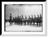 Historic Framed Print, Mounted escorts in Gov. Clinton's funeral parade, New York,  17-7/8" x 21-7/8"