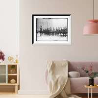 Mounted escorts in Gov. Clinton's funeral parade, New York, Vintage Wall Art