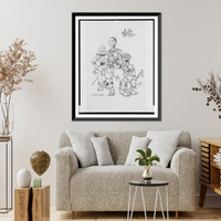 Historic Framed Print, The second anniversary of the Axis!... (so what?...).Arthur Szyk, N.Y. '42.,  17-7/8" x 21-7/8"