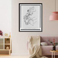 Historic Framed Print, It sure is a feather in his cap!....".Arthur Szyk.",  17-7/8" x 21-7/8"