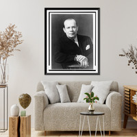 Historic Framed Print, [George E. Allen, half-length studio portrait, seated, facing front].Brown Bros. New York.,  17-7/8" x 21-7/8"