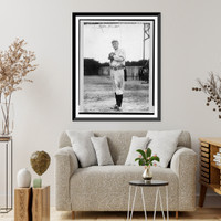 Historic Framed Print, [William Leopold Doak, St. Louis Cardinals baseball player, full-length portrait, facing front, standing, wearing uniform, about to pitch baseball],  17-7/8" x 21-7/8"